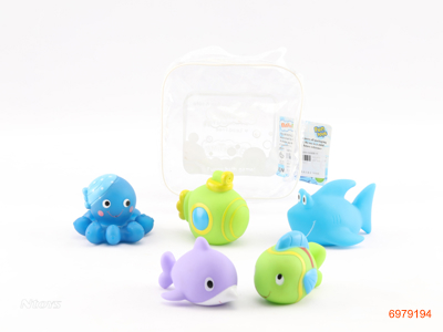 VINYL BATH ANIMAL 5PCS