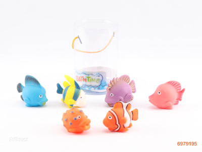 VINYL BATH ANIMAL 6PCS