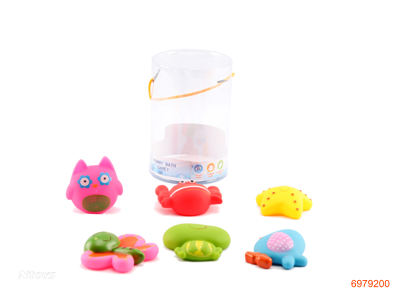 VINYL BATH ANIMAL 6PCS