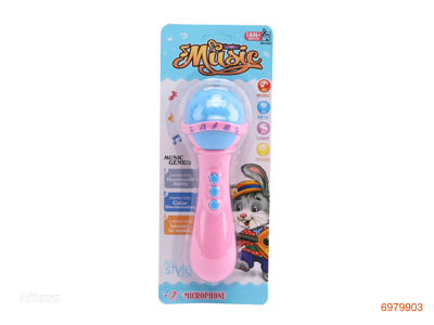 MICROPHONE W/LIGHT/MUSIC W/O 2AA BATTERIES 2COLOUR