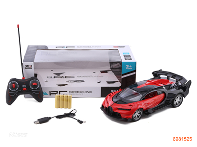 1:12 R/C CAR W/4.8V BATTERIES IN CAR/USB.W/O 2AA BATTERIES IN CONTROLLER.2COLOUR