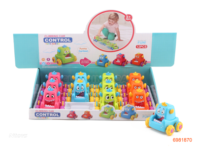 PRESS AND GO MONSTER 12PCS/DISPLAY BOX 4COLOURS