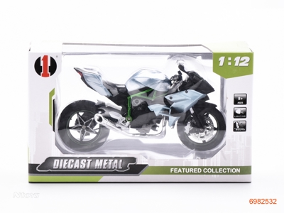 1:12 FREE WHEEL MOTORCYCLE W/LIGHT/3*LR41 BATTERIES