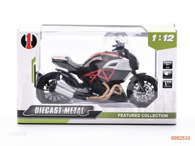 1:12 FREE WHEEL MOTORCYCLE W/LIGHT/3*LR41 BATTERIES