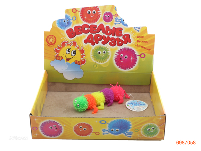 B/O FLASHING CATERPILLAR W/3AG13 BATTERIES 12PCS/DISPLAY BOX