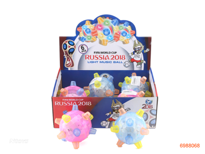 B/O FLASHING BALL W/LIGHT/MISIC W/O 4AA BATTERIES 6PCS/BOX 2COLOUR