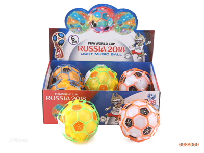 B/O FLASHING BALL W/LIGHT/MISIC W/O 4AA BATTERIES 6PCS/BOX 3COLOUR