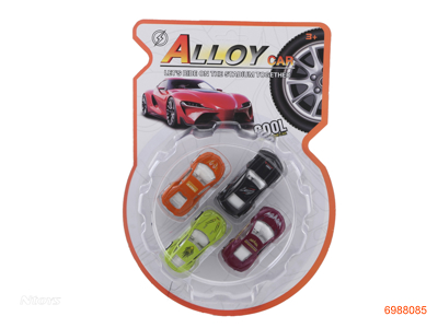 FREE WHEEL DIE-CAST CAR 4PCS 2ASTD