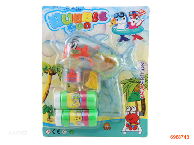 BUBBLE GUN W/LIGHT,W/2*AG3 BATTERIES,2COLOUR