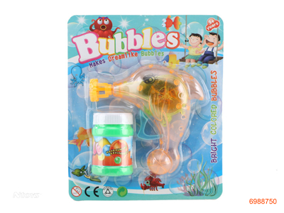 BUBBLE GUN W/LIGHT,W/2*AG3 BATTERIES,2COLOUR