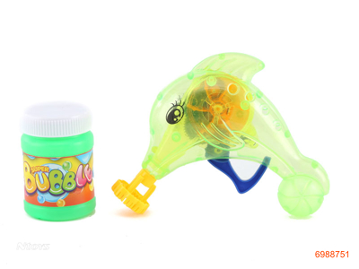 BUBBLE GUN W/LIGHT,W/2*AG3 BATTERIES,2COLOUR