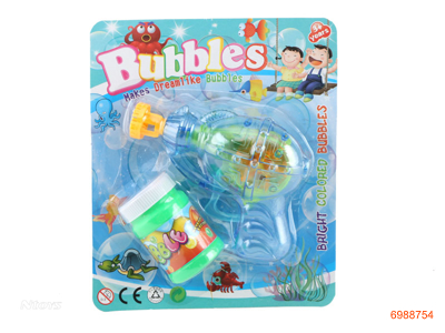 BUBBLE GUN W/LIGHT,W/2*AG3 BATTERIES,3COLOUR