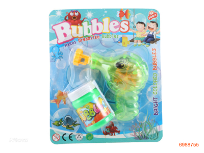 BUBBLE GUN W/LIGHT,W/2*AG13 BATTERIES,2COLOUR