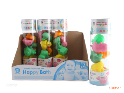 BATH TOYS.5PCS/PVC CANISTER.12PCS/BOX