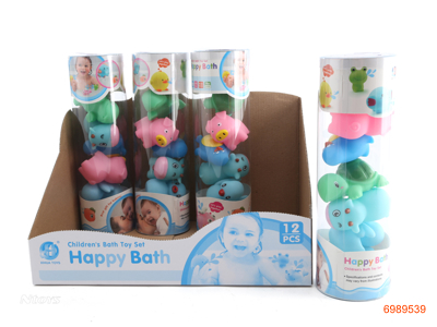 BATH TOYS.5PCS/PVC CANISTER.12PCS/BOX