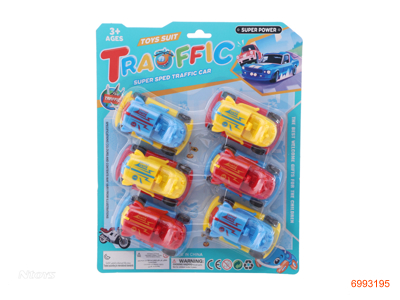 P/B CAR 6PCS 3COLOUR