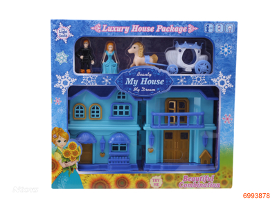 VILLA/CASTLE SET W/LIGHT/MUSTC W/3AG13 BUTTON BATTERIES