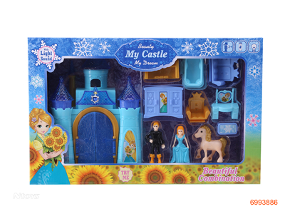 CASTLE SET W/LIGHT/MUSTC W/3AG13 BUTTON BATTERIES 2ASTD