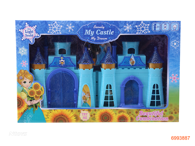 CASTLE SET W/LIGHT/MUSTC W/3AG13 BUTTON BATTERIES