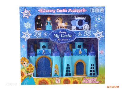 CASTLE SET W/LIGHT/MUSTC W/3AG13 BUTTON BATTERIES