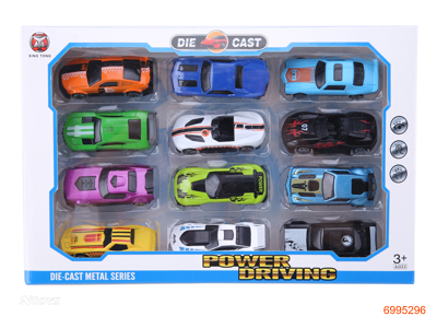 1:64 FREE WHEEL DIE-CAST RACING CAR 12PCS