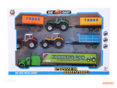 FREE WHEEL DIE-CAST FARM TRUCK SET