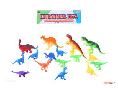 VINYL DINOSAUR SET 16PCS