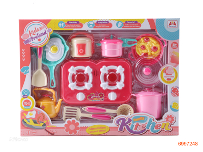 COOKING SET W/LIGHT/MUSIC W/O 2*AA BATTERIES