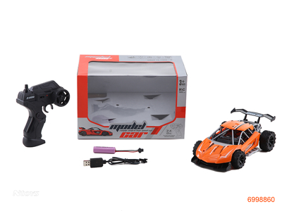 2.4G 1:16 4CHANNELS R/C CAR W/LIGHT/3.7V BATTERY PACK IN CAR/USB CABLE W/O 2*AA BATTERIES IN CONTROLLER 4COLOURS