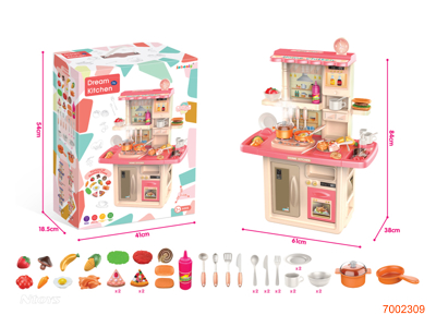 84CM KITCHEN SET.W/LIGHT/SOUND/SPRAY.W/O 3*AAA BATTERIES