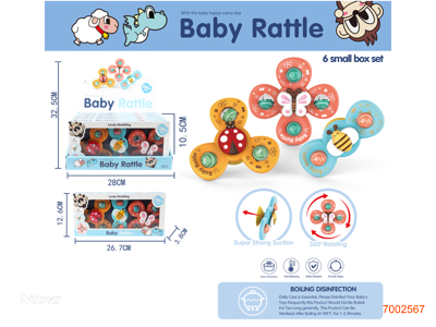 BABY RATTLE 6PCS/DISPLAY BOX 3PCS