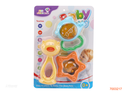BABY TEETHER RATTLE,3PCS
