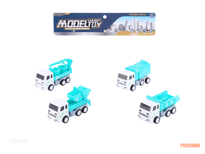 P/B CONSTRUCTION ENGINE CAR 4PCS