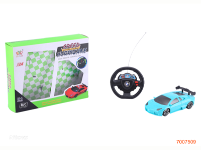1:24 2CHANNELS R/C CAR，W/O 3*AA BATTERIES IN CAR，2*AA BATTERIES IN CONTROLLER,3COLOURS
