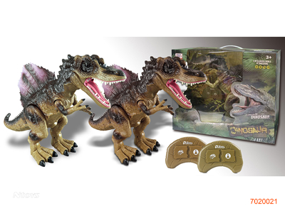 R/C DINOSAUR W/LIGHT/SOUND W/O 4AA BATTERIES IN BODY,3AA BATTERIES IN CONTROLLER 2COLOURS