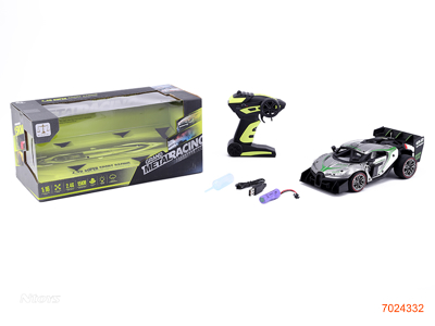 1:16 6CHANNELS R/C CAR W/LIGHT/SPRAY/3.7V BATTERY PACK IN CAR/USB CABLE,W/O 2AA BATTERIES IN CONTROLLER.2COLOURS