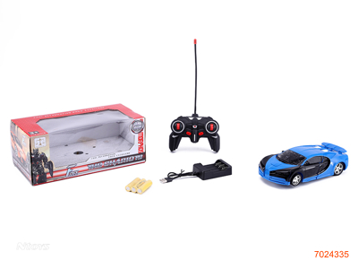 1:18 5CHANNELS R/C CAR W/3*1.2V BATTERIES IN CAR/USB CELL BOX,W/O 2AA BATTERIES IN CONTROLLER.3COLOURS