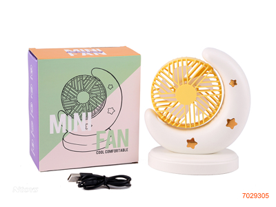 FAN W/3.7V BATTERY PACK/USB CABLE 4COLOURS