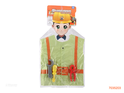 SLEEVELESS WORKER'S SUIT W/TOOL SET