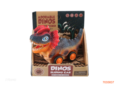 VINYL FREE WHEEL DINOSAUR CAR