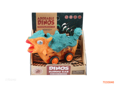 VINYL FREE WHEEL DINOSAUR CAR