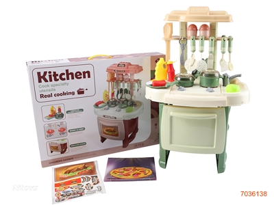 KITCHEN SET W/LIGHT MUSIC W/O 3AA BATTERIES 29PCS