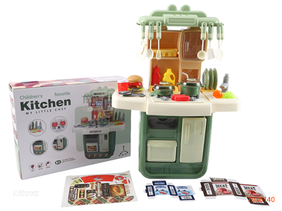 KITCHEN SET W/LIGHT MUSIC W/O 3AA BATTERIES 35PCS