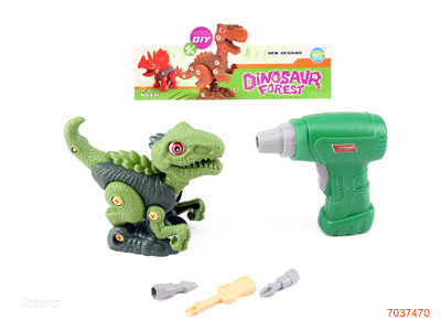 ASSEMBLING DINOSAUR W/ELECTRIC DRILL W/O 2*AA BATTERIES IN ELECTRIC DRILL