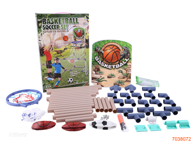 2 IN 1 BASKETBALL AND SOCCER SET 68PCS