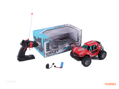1:16 4CHANNEL R/C CAR W/3.7V BATTERY PACK IN CAR/USB CABLE W/O 2*AA BATTERIES IN CONTROLLER,2COLOURS