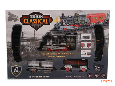 B/O TRAIN TRACK W/SOUND/LIGHT W/O 2AA BATTERIES 17PCS