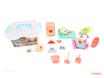 KICHEN SET W/CLEANING SET TOYS