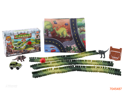 DINOSAUR TRACK W/O 2*AA BATTERIES IN CAR 144PCS