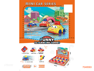 WIND UP CAR 12PCS/DISPALY BOX 3COLOURS